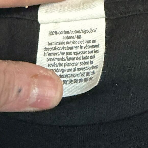 PINK VICTORIA’S SECRET Women’s Black Long Sleeve Pocket Tee Size Large - Picture 4 of 5